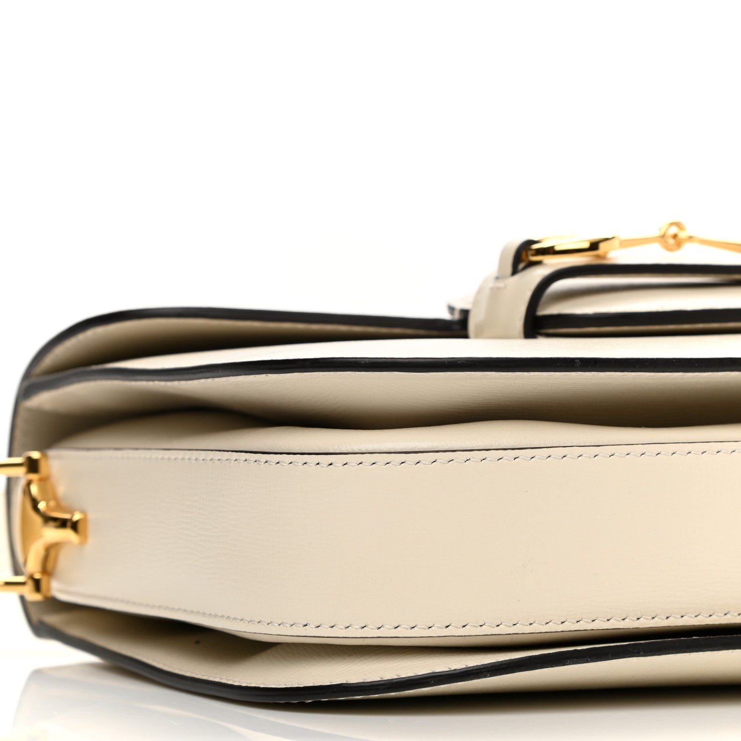 Gucci Azalea Calfskin Horsebit 1955 Shoulder Bag Mystic White 10 of 11