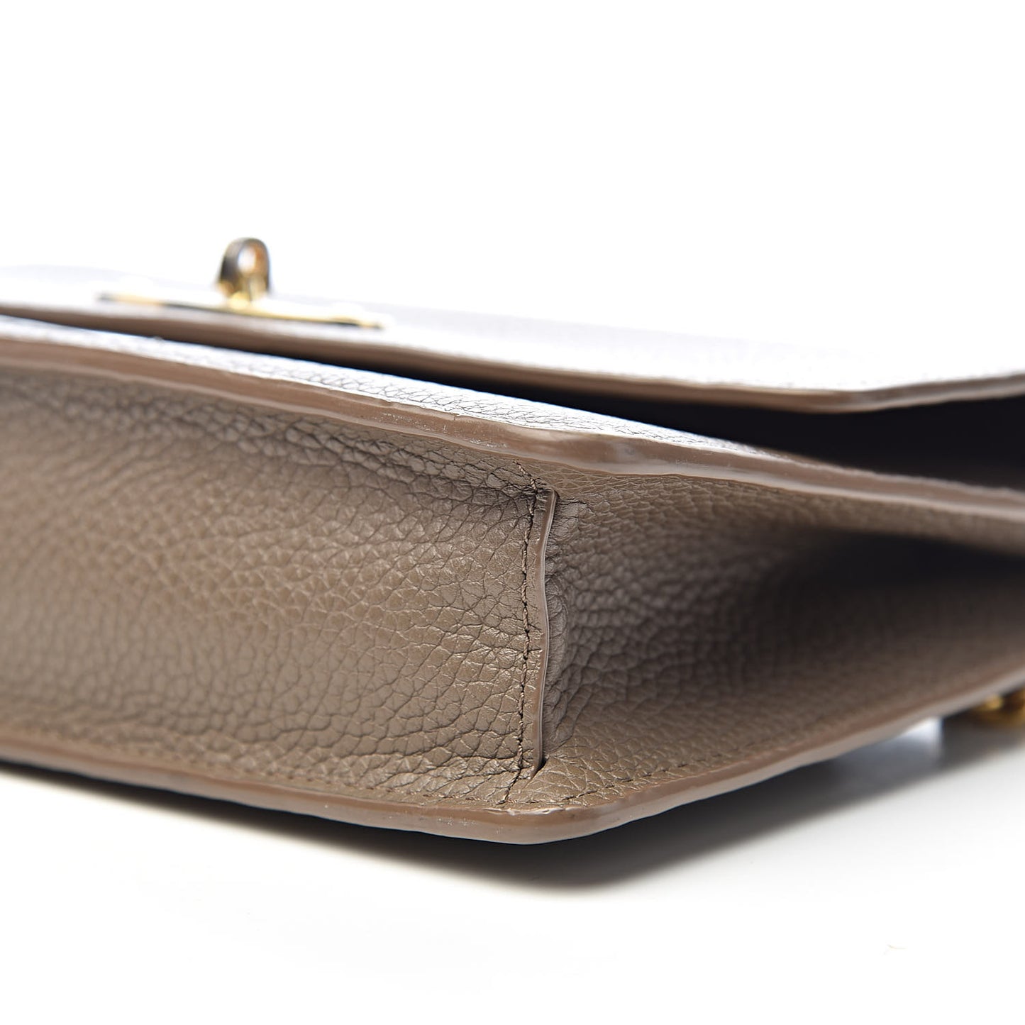 Natural Grained Calfskin Small Darley Satchel Solid Grey