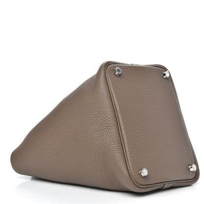 Hermes Taurillon Clemence Picotin Lock 18 PM Etoupe 4 of 9