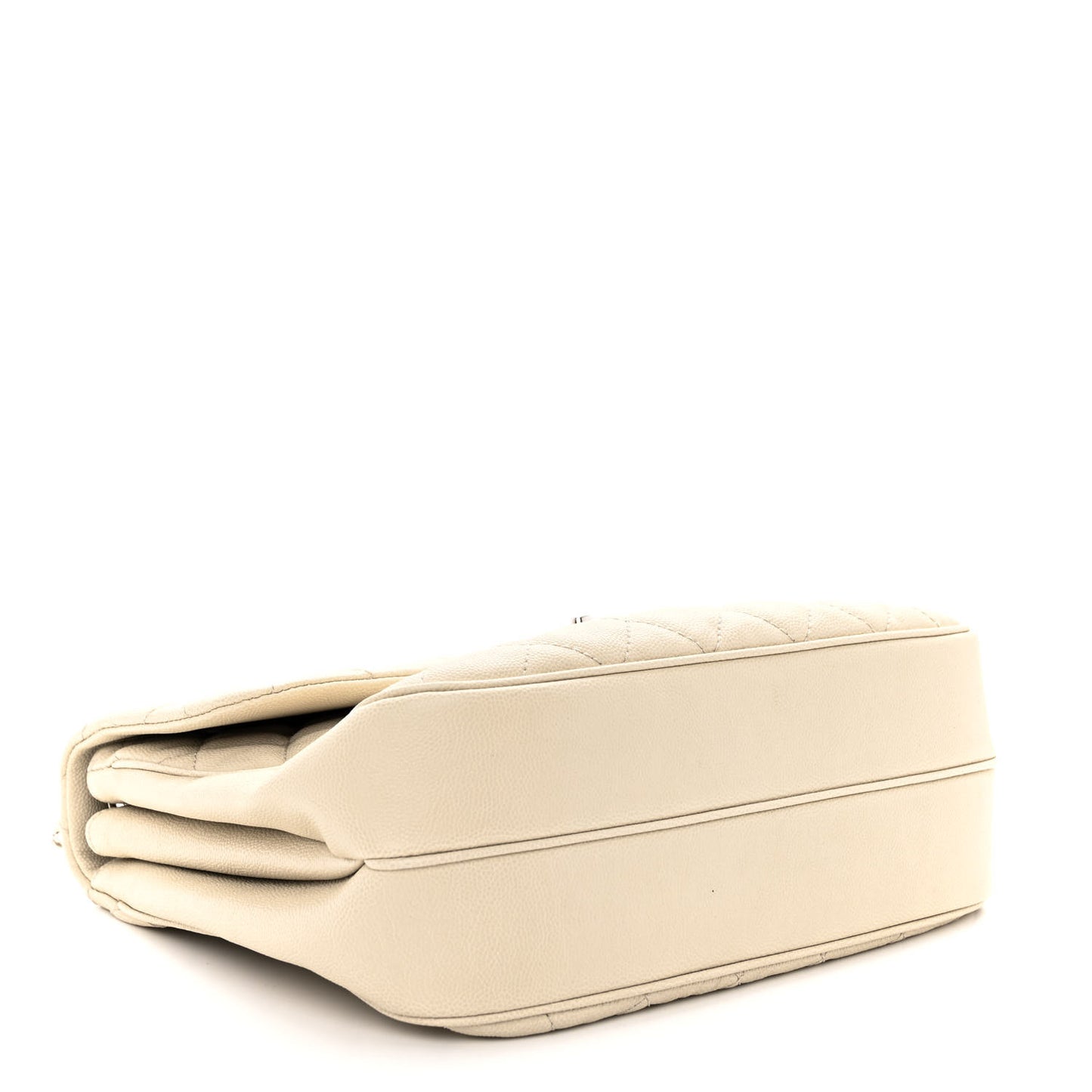 Caviar Quilted Large Urban Companion Flap White