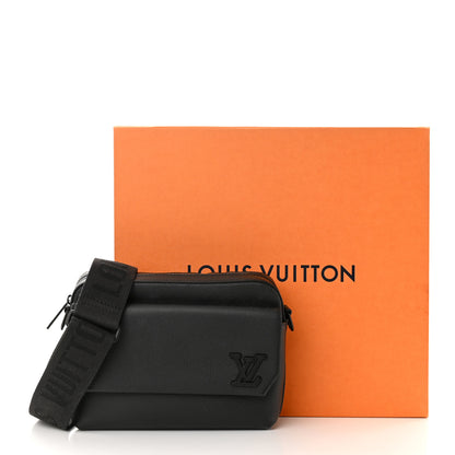 Louis Vuitton Calfskin Aerogram Fastline Messenger Black 11 of 11