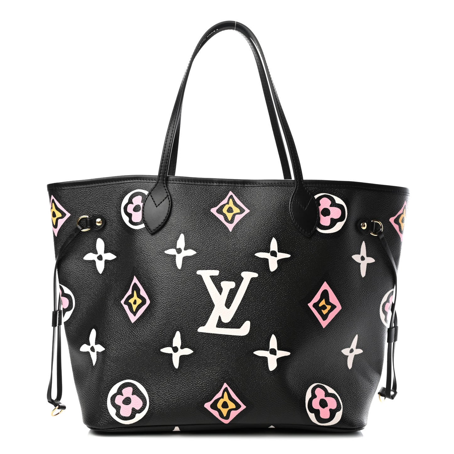 Monogram Giant Wild At Heart Neverfull MM Black
