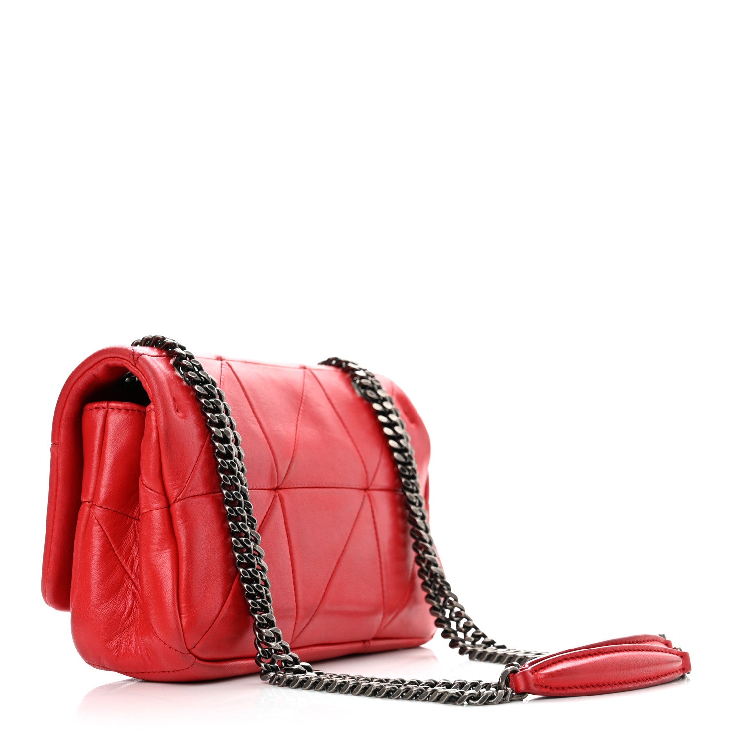 Saint Laurent Lambskin Patchwork Monogram Small Jamie Red 3 of 14