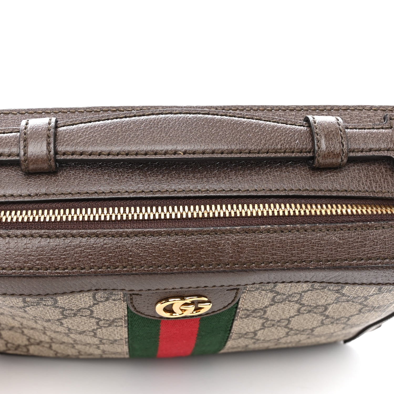 Gucci GG Supreme Monogram Web Small Ophidia Top Handle Shoulder Bag Brown 11 of 12