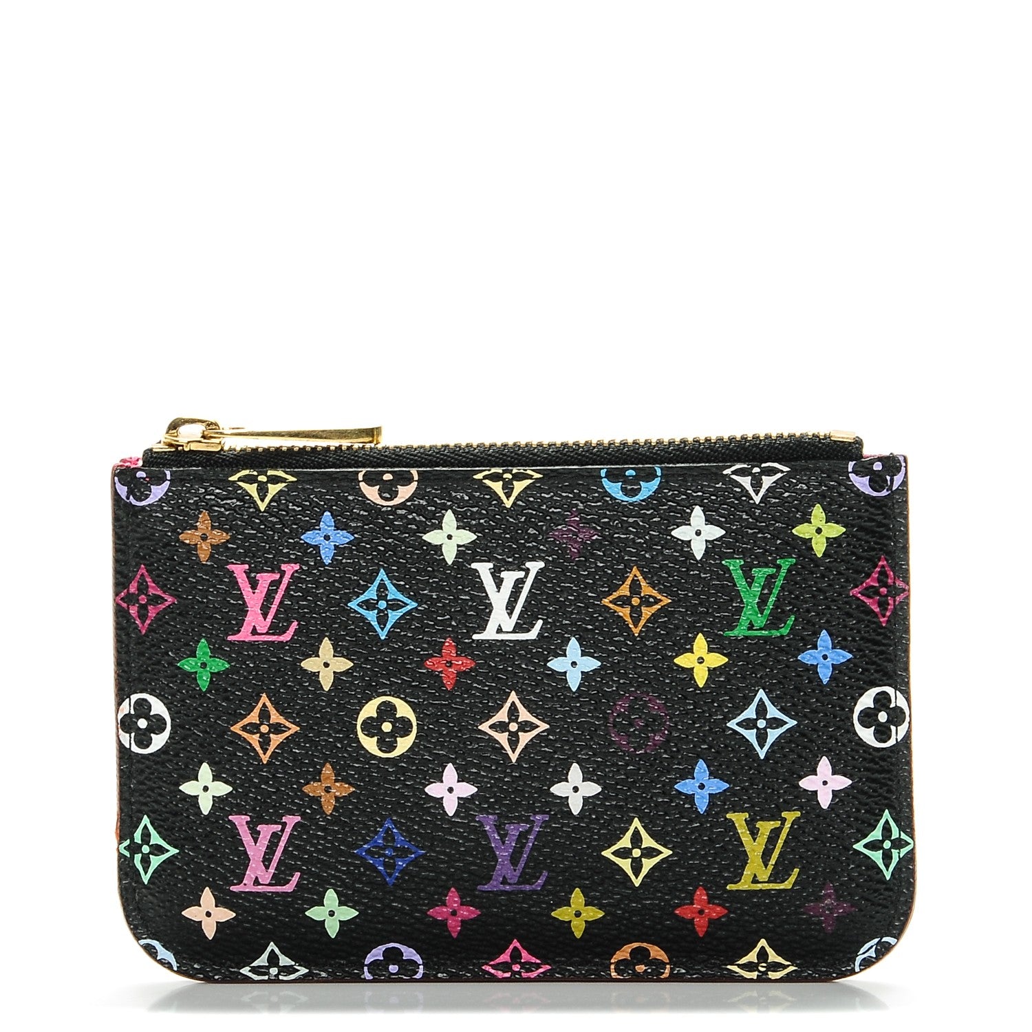 Louis Vuitton Monogram Multicolor Key Pouch Black Grenade 1 of 7