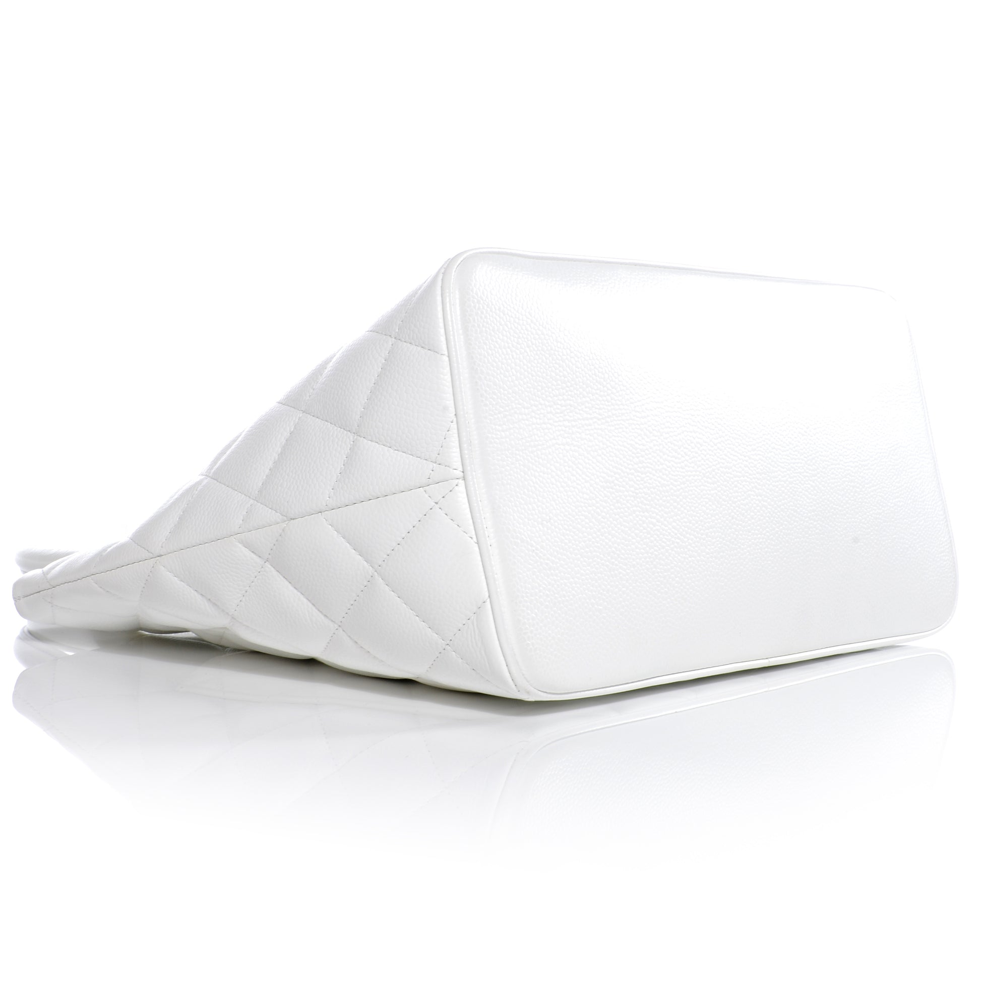 Chanel Caviar Medallion Tote White 4 of 8