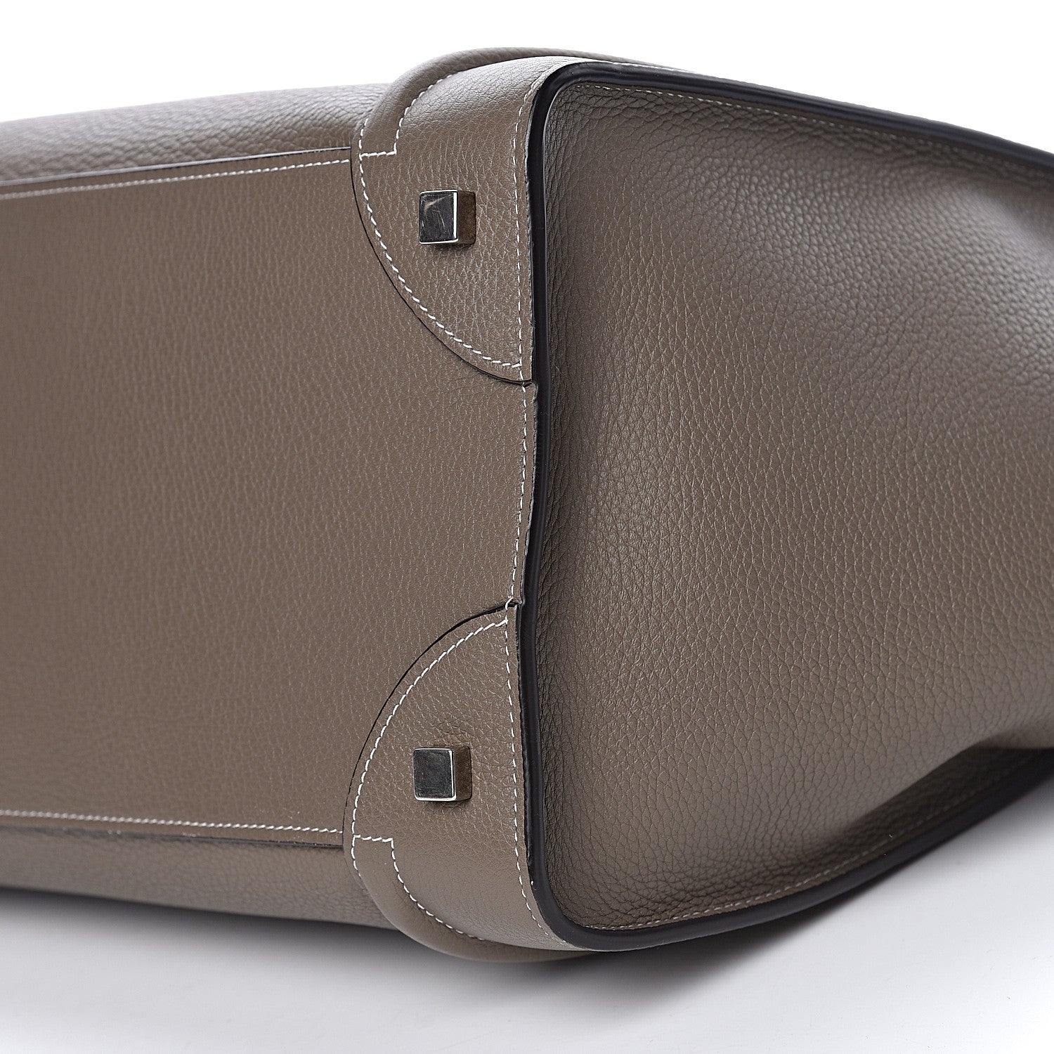 Celine Drummed Calfskin Mini Luggage Souris 9 of 10