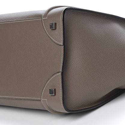 Celine Drummed Calfskin Mini Luggage Souris 9 of 10