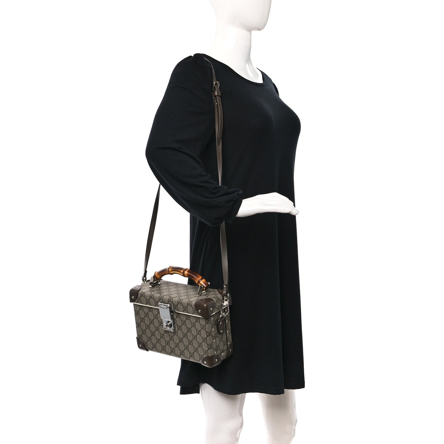 GG Supreme Monogram Globe-Trotter Beauty Case Brown