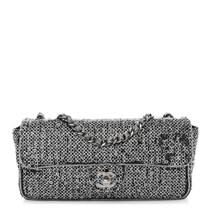 Chanel Sequin East West Flap Dark Silver 1 of 10