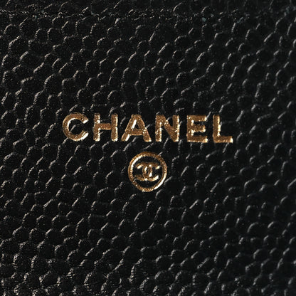 Chanel Caviar Quilted Flap Card Holder Wallet Black 6 of 9