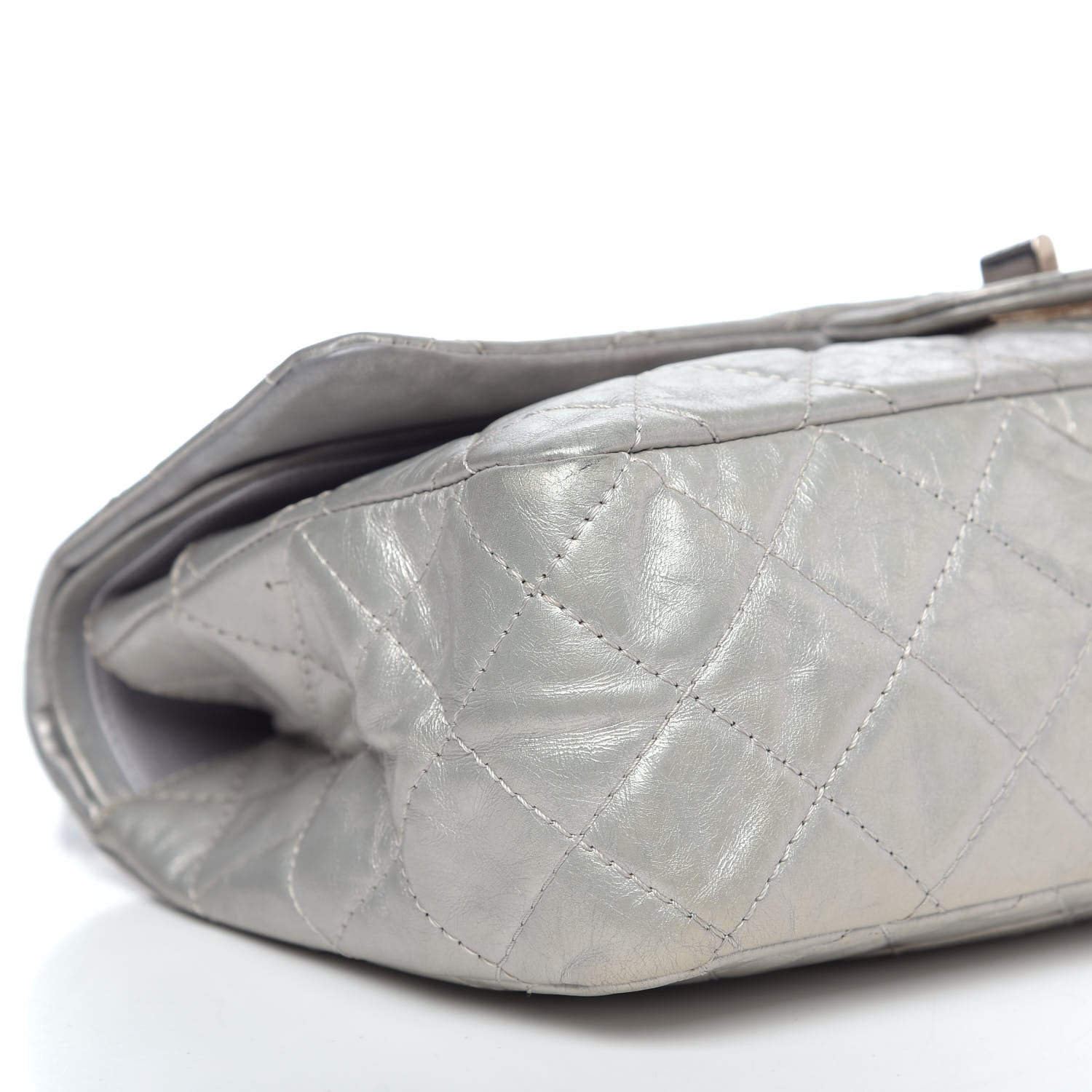 Chanel Metallic Aged Calfskin Quilted 2.55 Reissue 227 Flap Silver 9 of 20