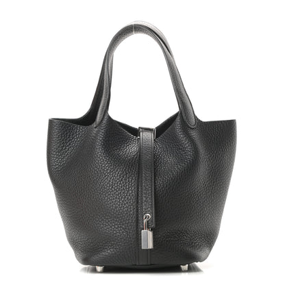 Hermes Taurillon Clemence Picotin Lock 18 PM Black 1 of 12
