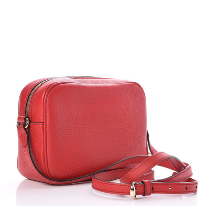 Gucci Pebbled Calfskin Small Soho Disco Bag Tabasco Red 3 of 7
