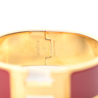 Hermes Enamel Wide Clic Clac H Bracelet PM Red 4 of 6