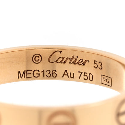 Cartier 18K Yellow Gold 3.5mm LOVE Wedding Band Ring 53 6.5 4 of 5
