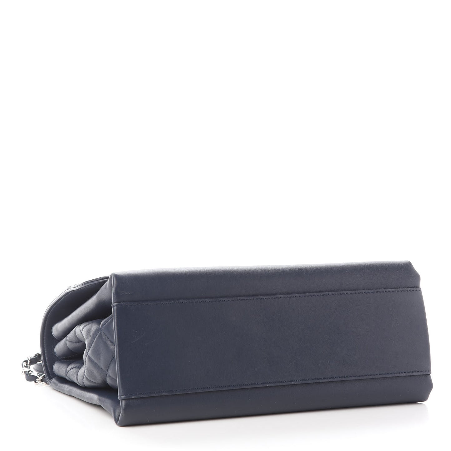 Calfskin Jumbo Tramezzo Flap Navy