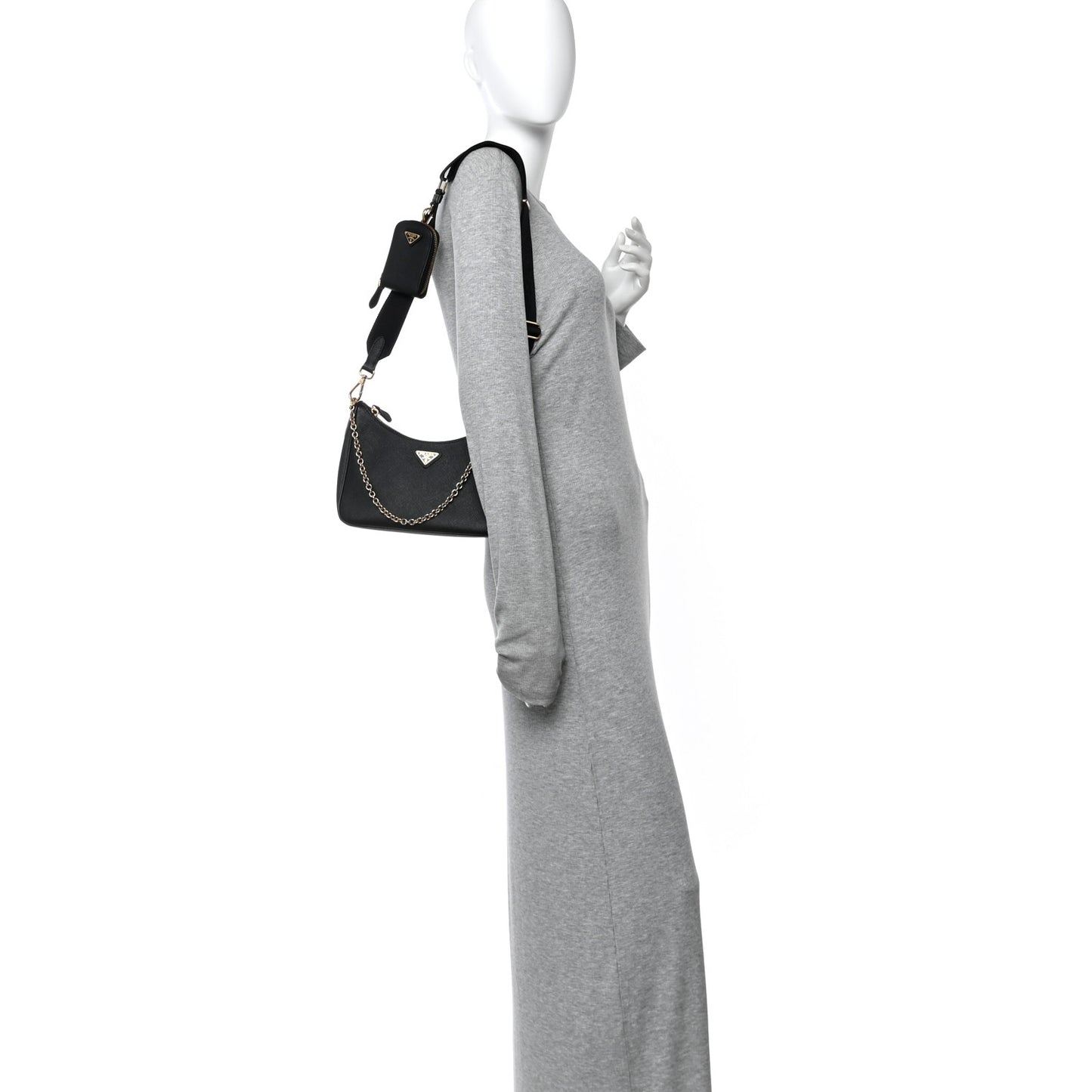 Saffiano Lux Re-Edition 2005 Shoulder Bag Black