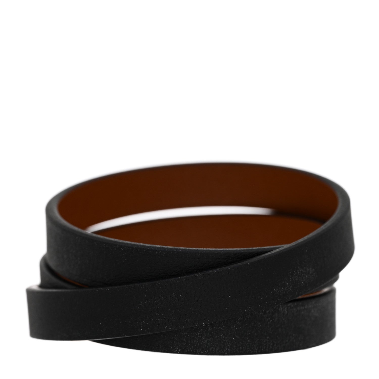 Hermes Chamonix Hapi 3MM Triple Tour Wrap Bracelet T6 Black 3 of 6