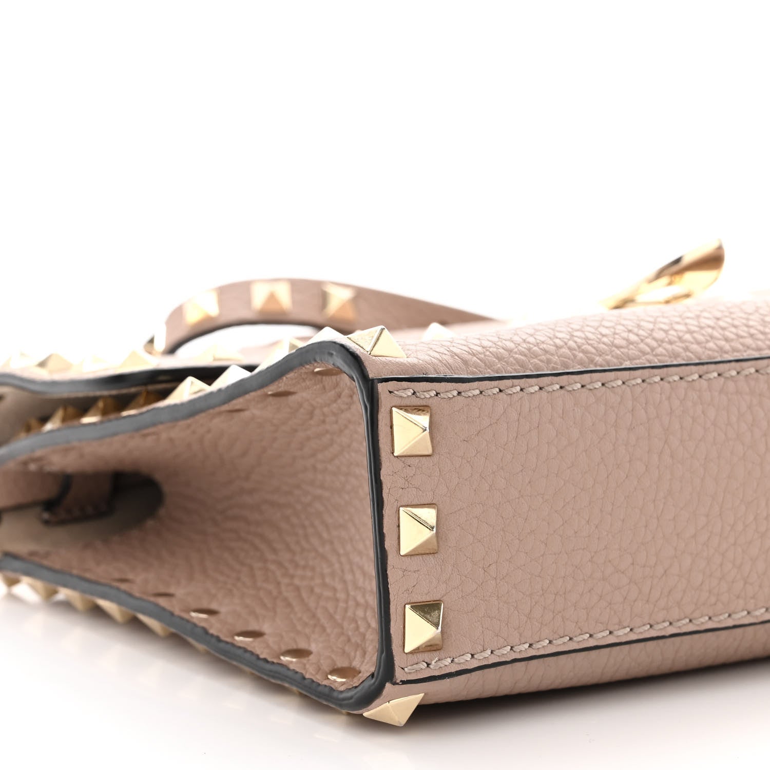 Valentino Garavani Pebbled Calfskin Medium Rockstud Flip Lock Crossbody Bag Poudre 10 of 12