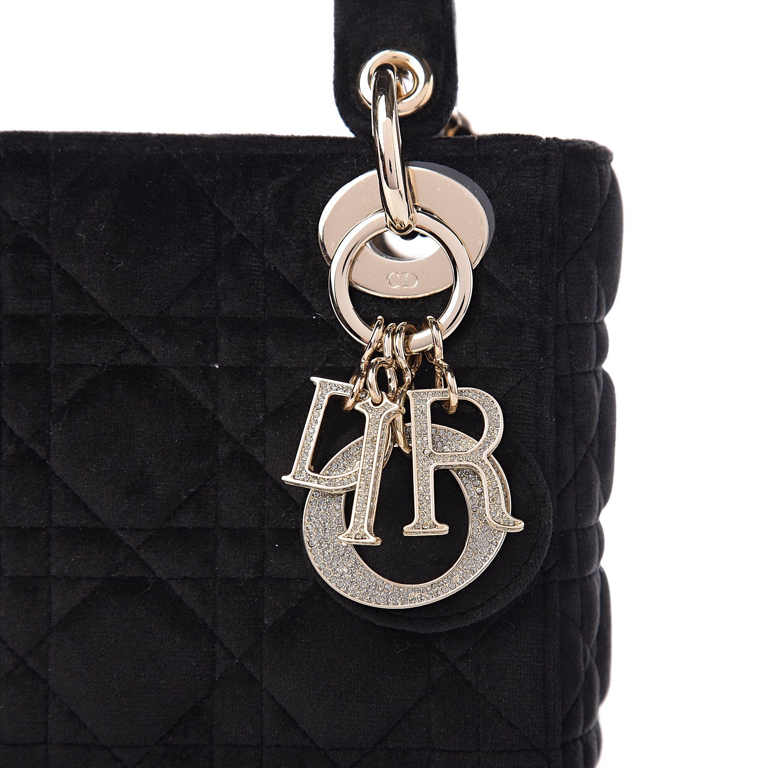 Christian Dior Velvet Mini Lady Dior Black 6 of 9
