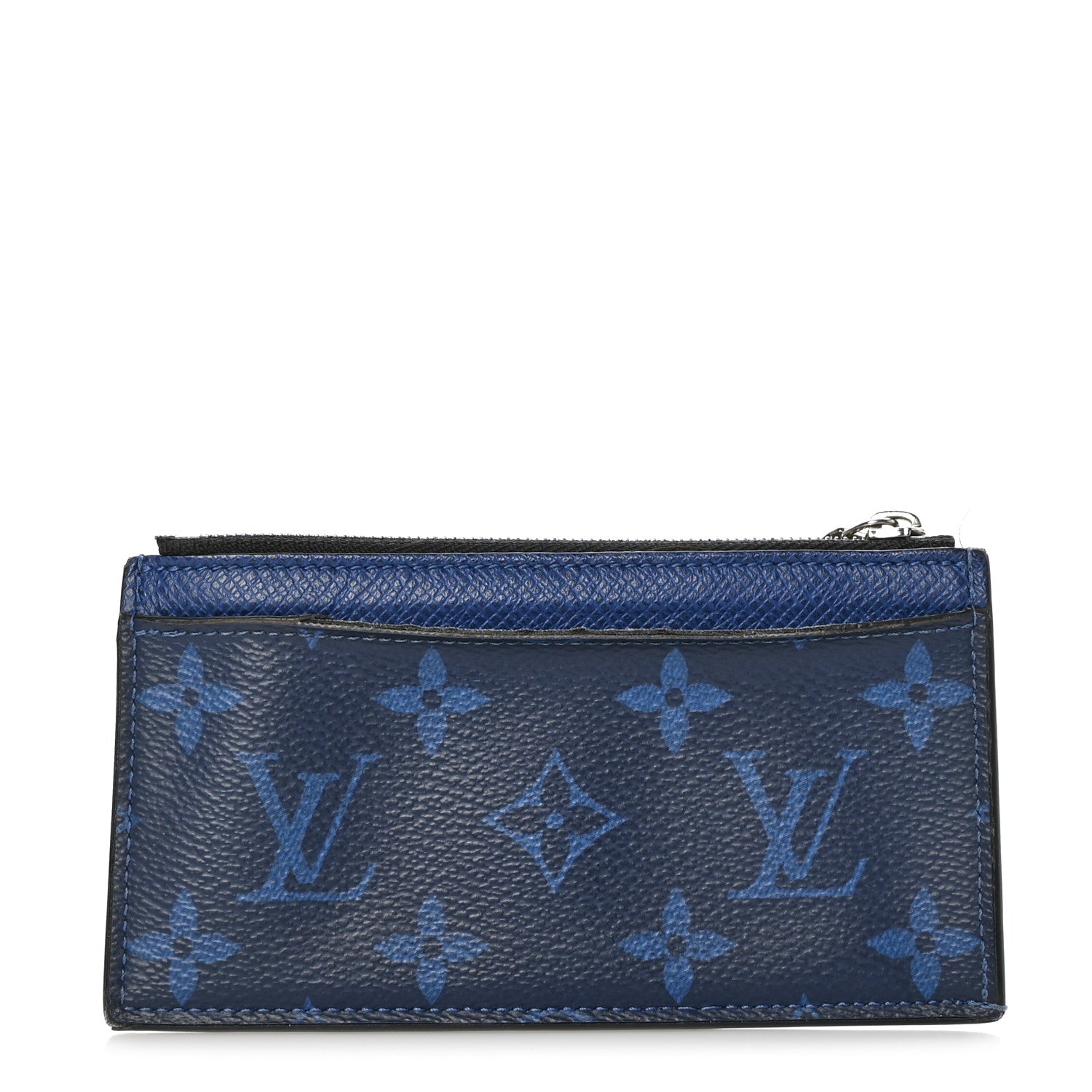 Louis Vuitton Monogram Taiga Coin Card Holder Cobalt 1 of 9