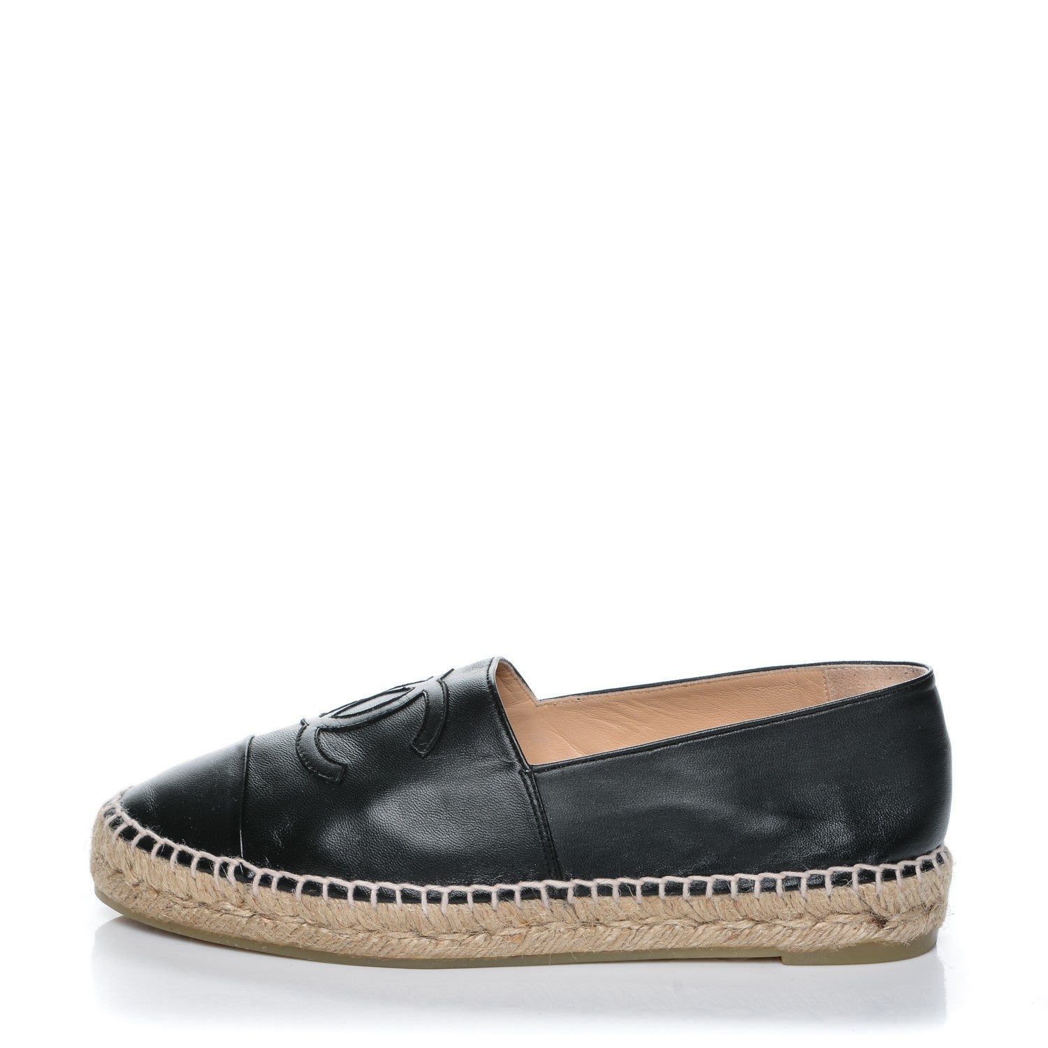Chanel Lambskin CC Espadrilles 37 Black 1 of 7