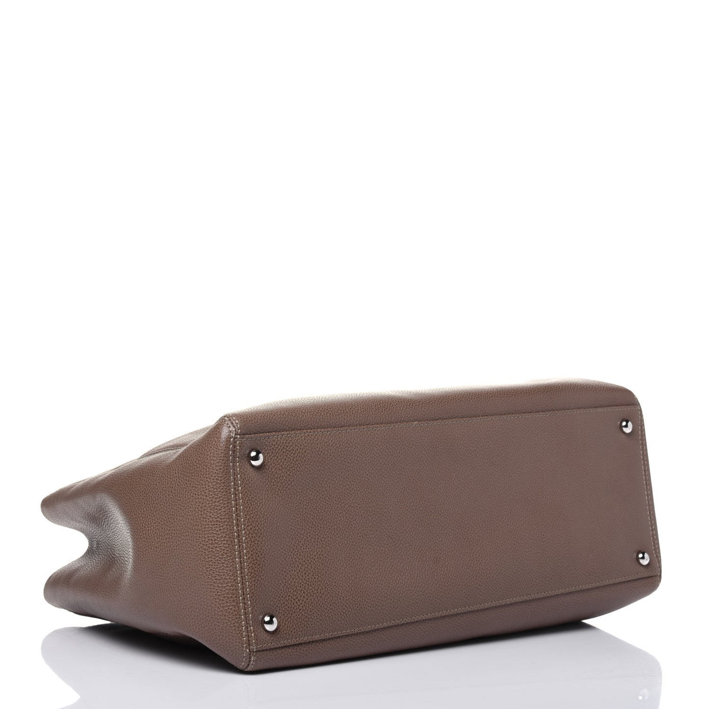 Calfskin Cerf Executive Shopper Tote Light Brown