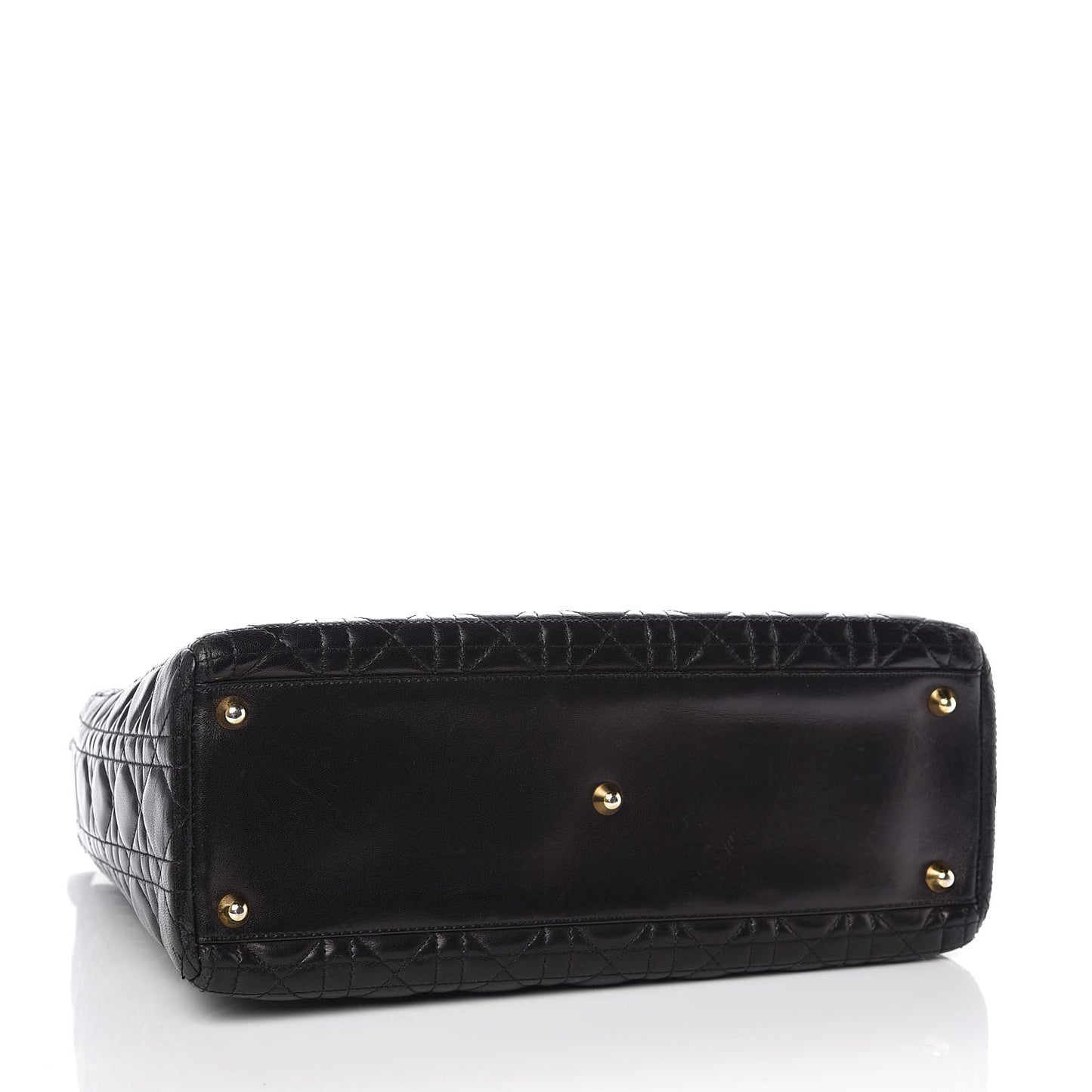 Lambskin Cannage Large Lady Dior Black