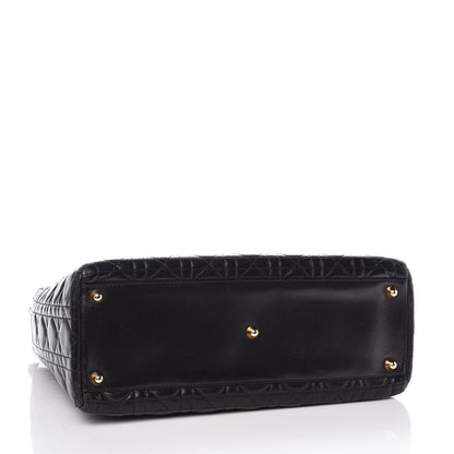 Christian Dior Lambskin Cannage Large Lady Dior Black 4 of 9