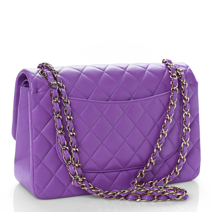 Chanel Caviar Quilted Jumbo Double Flap Purple 3 of 9