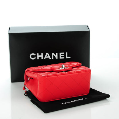 Chanel Lambskin Quilted Mini Square Flap Red 4 of 8