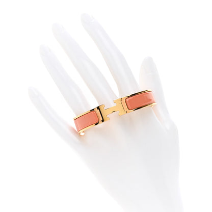 Hermes Enamel Narrow Clic Clac H Bracelet PM Mango 2 of 5