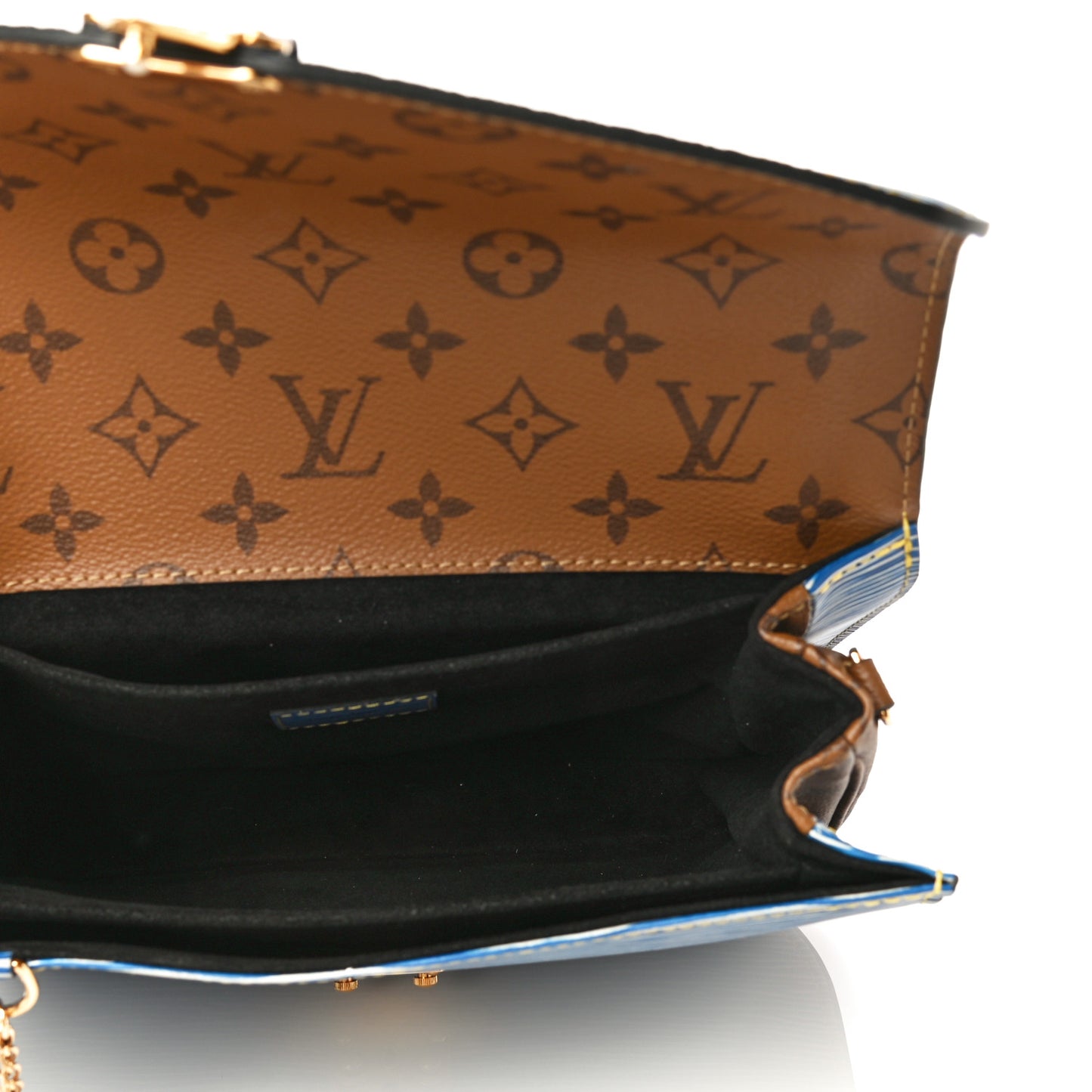Epi Reverse Monogram Pochette Metis Denim Light
