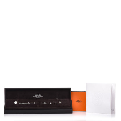 Hermes 18K White Gold Diamond Gambade Bracelet 5 of 5