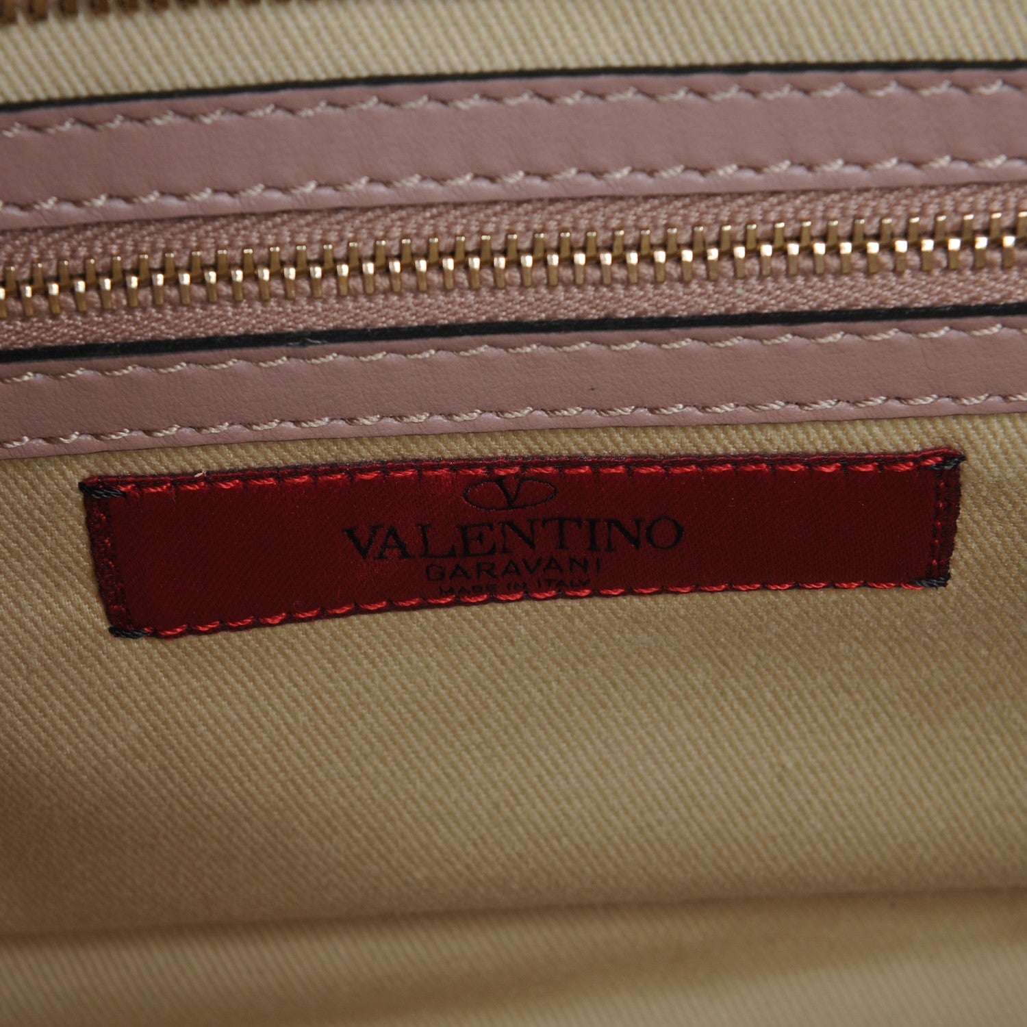 Valentino Garavani Vitello Small Rockstud Double Handle Tote Poudre 6 of 7