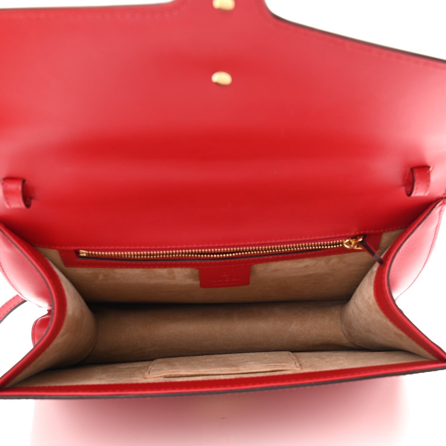 Gucci Calfskin Medium Sylvie Top Handle Bag Hibiscus Red 5 of 10