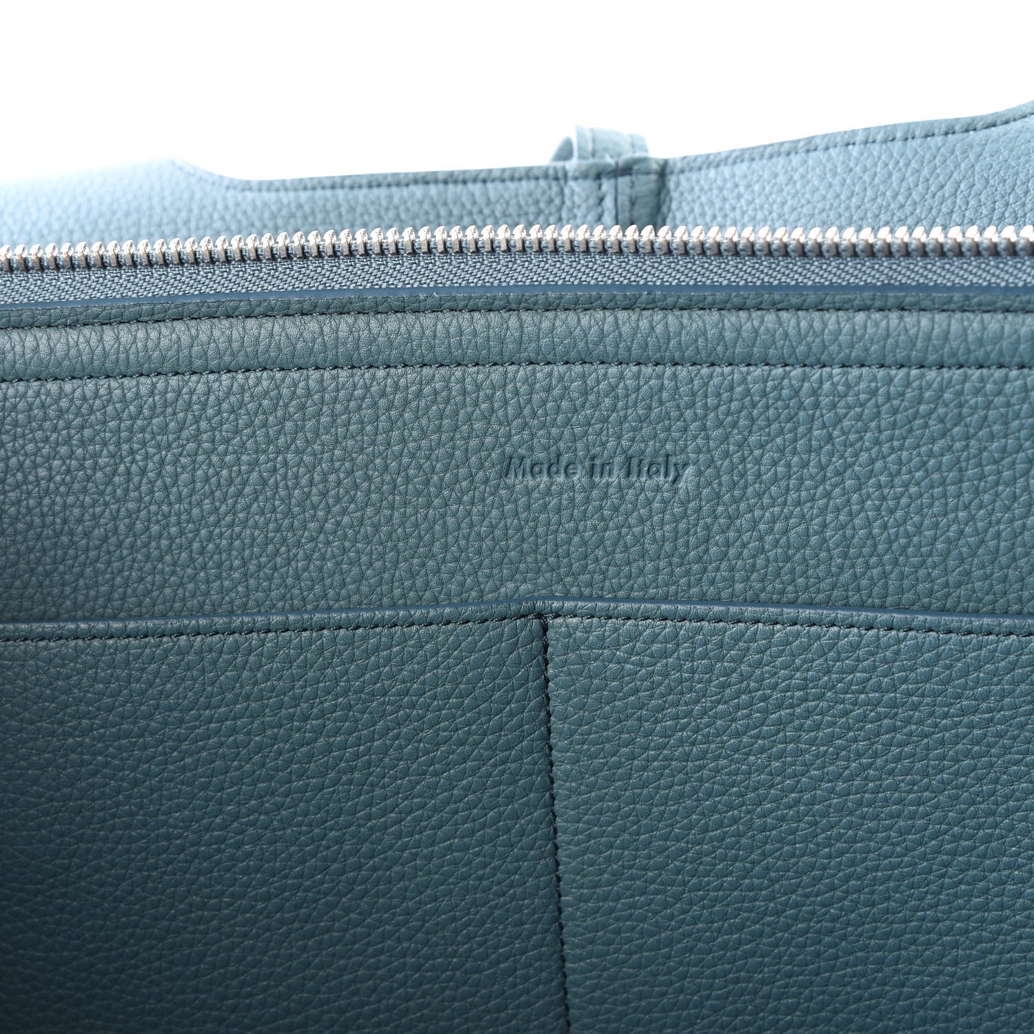 Celine Baby Grained Calfskin Medium Tri-Fold Bag Ocean 10 of 10