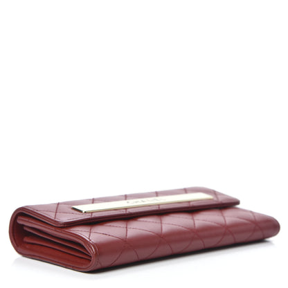 Chanel Lambskin Quilted Trendy CC Large Gusset Flap Wallet Dark Red 4 of 11