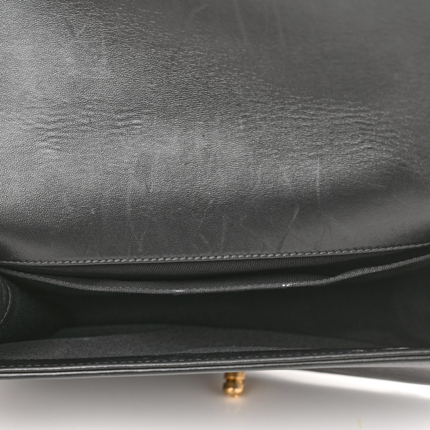 Lambskin Quilted Medium Boy Flap Black