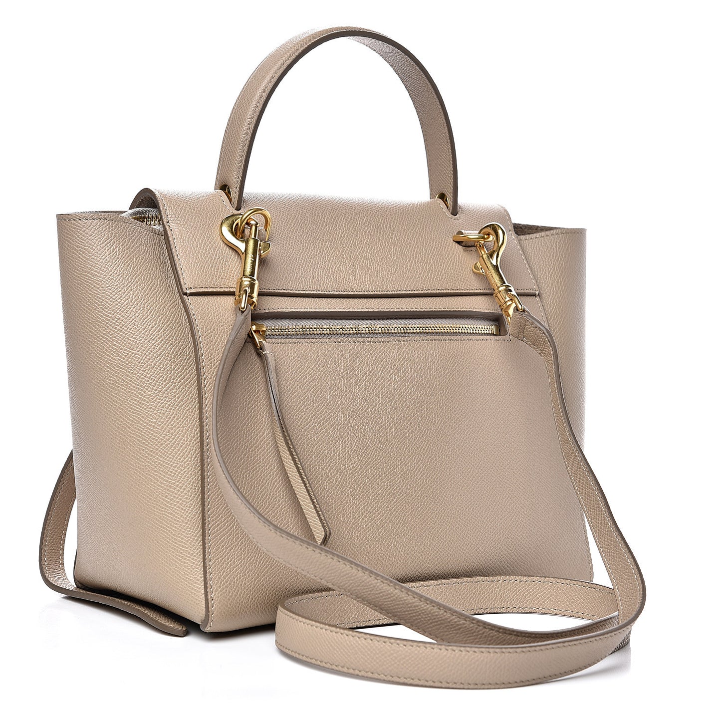 Grained Calfskin Micro Belt Bag Light Taupe