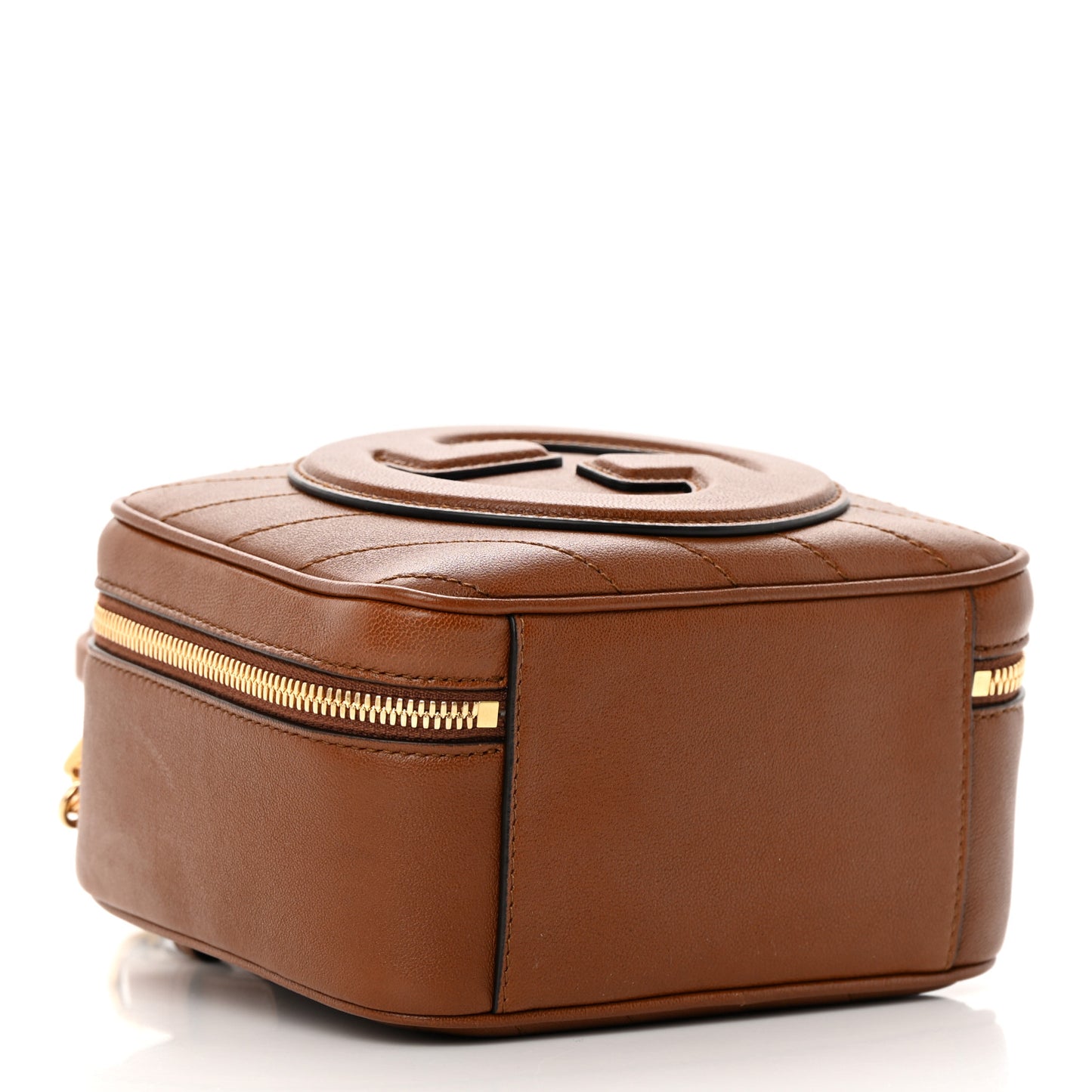 Sakai Be Green Calfskin Diagonal Stitched Blondie Top Handle Bag Cuir