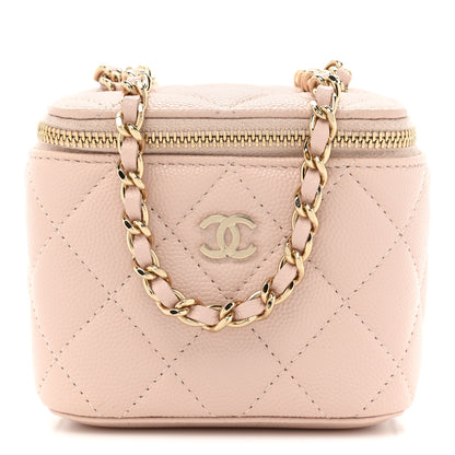 Chanel Caviar Quilted Mini Vanity Case With Chain Light Pink 1 of 9