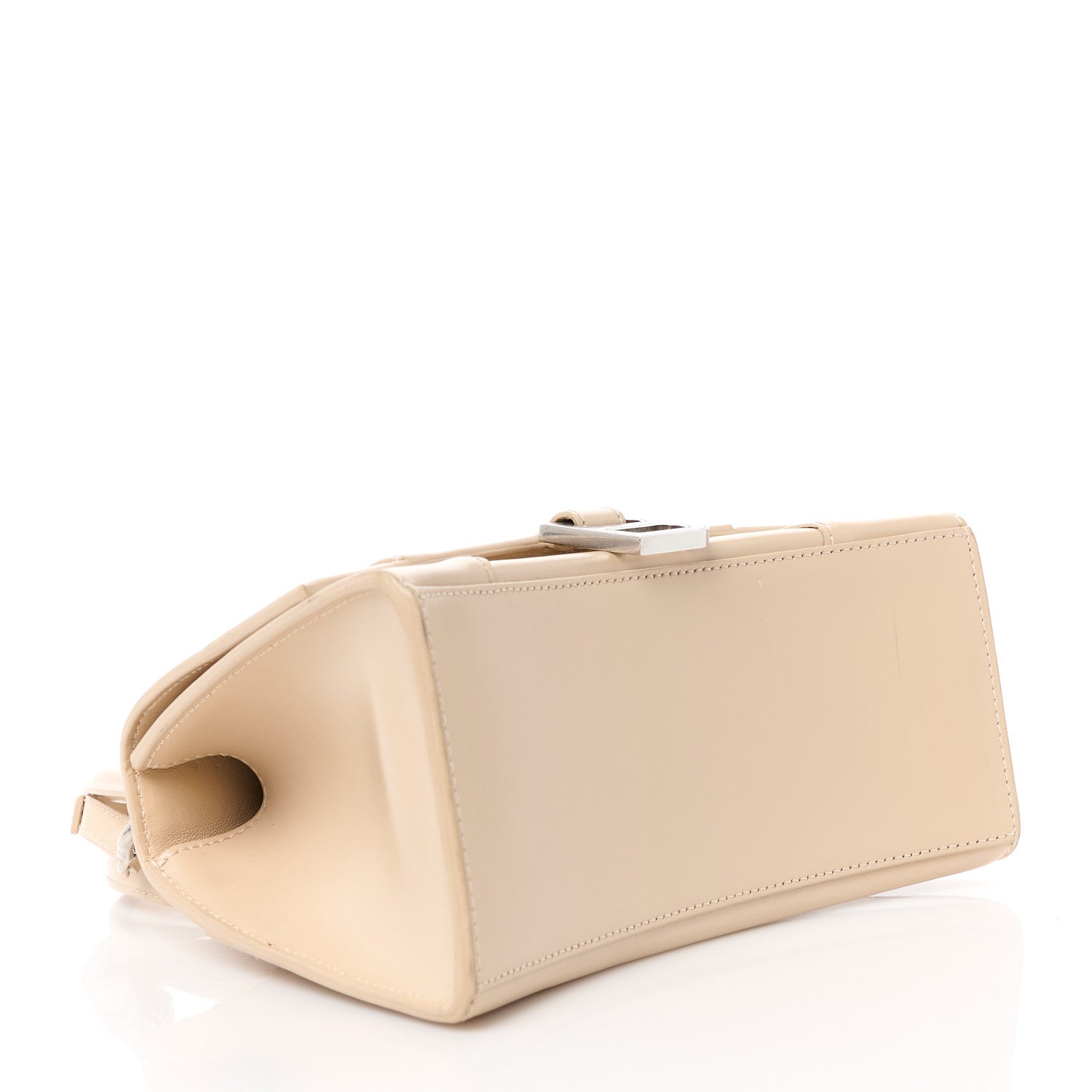 Balenciaga Shiny Box Calfskin Small Hourglass Top Handle Bag Light Beige 4 of 14