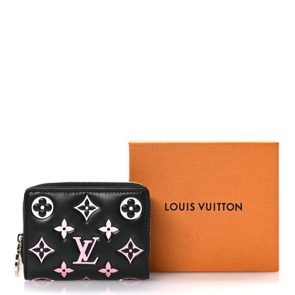 Louis Vuitton Lambskin Embossed Monogram LV Ski Lou Coussin Wallet Black 7 of 7