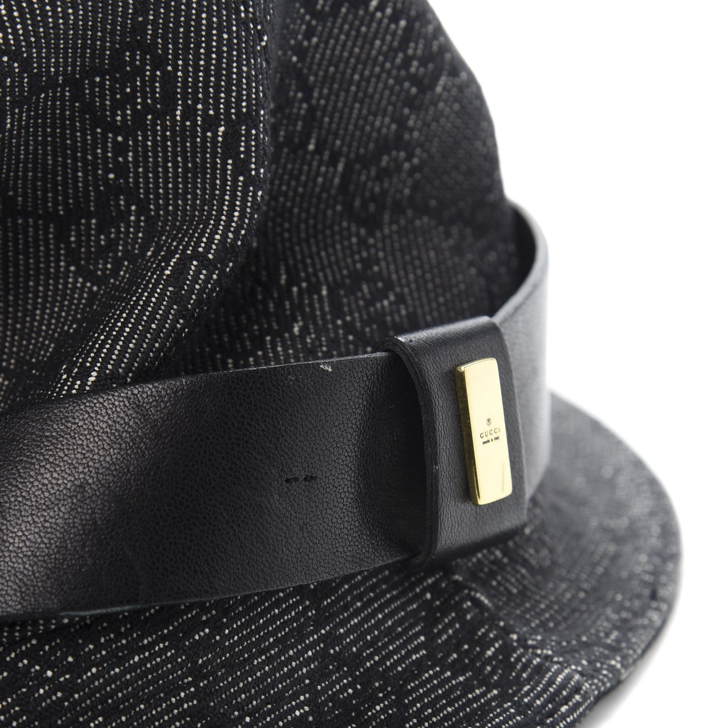 GG Monogram Bucket Hat M Black