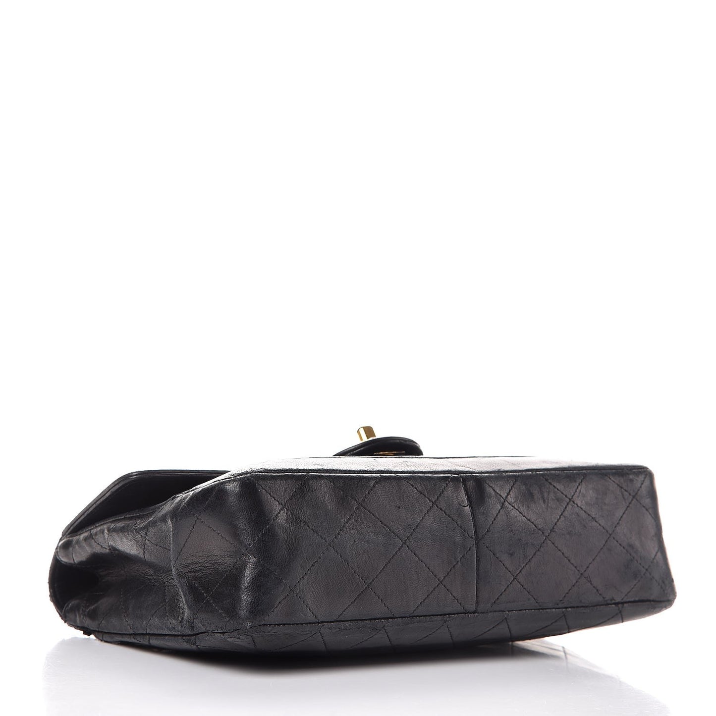 Lambskin Quilted Medium Single Flap Black