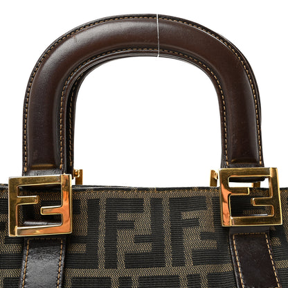 Fendi Zucca Small Holdall Tote Tobacco 7 of 9