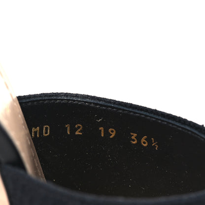 Christian Dior Cotton Embroidered Dway 85mm Slide Sandals 36.5 Black 9 of 10