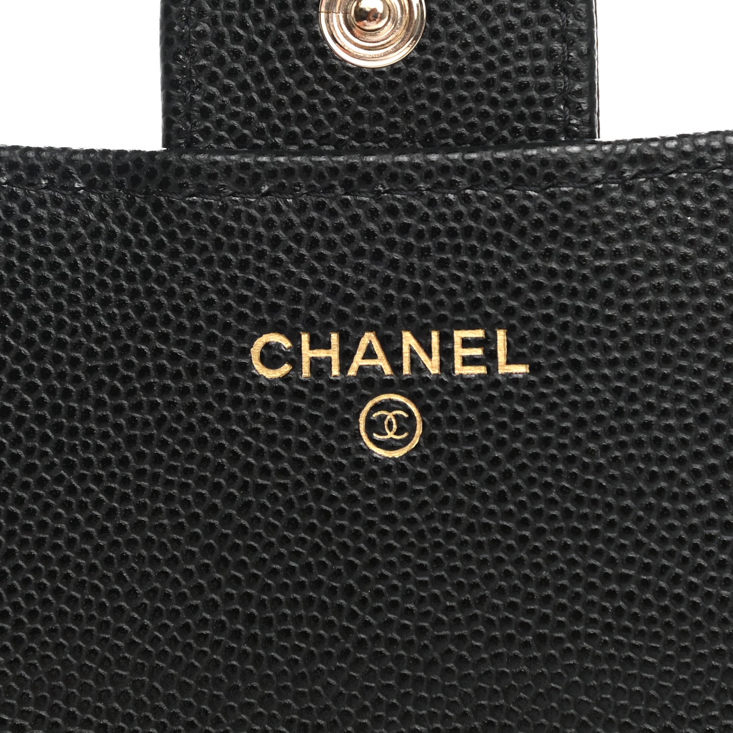 Caviar Quilted Medium Flap Wallet Black